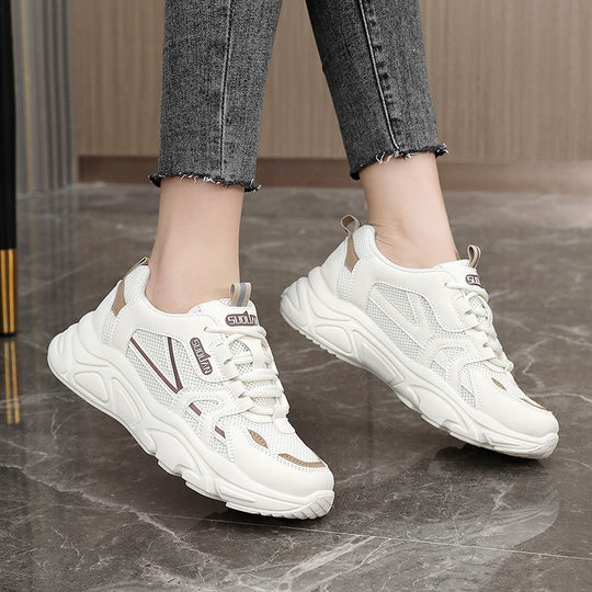 Damen sportliche Sneakers mit atmungsaktiver Mesh-Oberfläche und dämpfender Sohle R&B