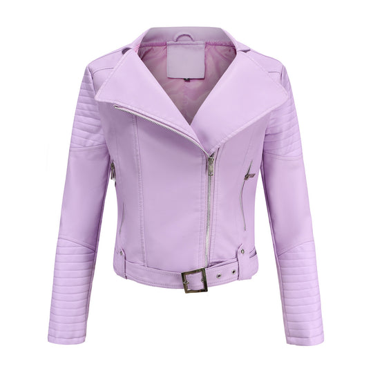 Damen modische Bikerjacke mit stylischem Steppmuster und attraktiven Reißverschlussdetails R&B