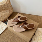 Damen Komfortable Zehentrenner-Sandalen mit ergonomischem Fußbett und modischem Riemendesign