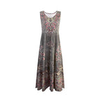 Damen Maxi-Kleid mit verspieltem Ethnomuster und schwingendem Schnitt R&B