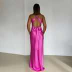 R&B | Persönlichkeit Slim Fit Satin Kleid Damen