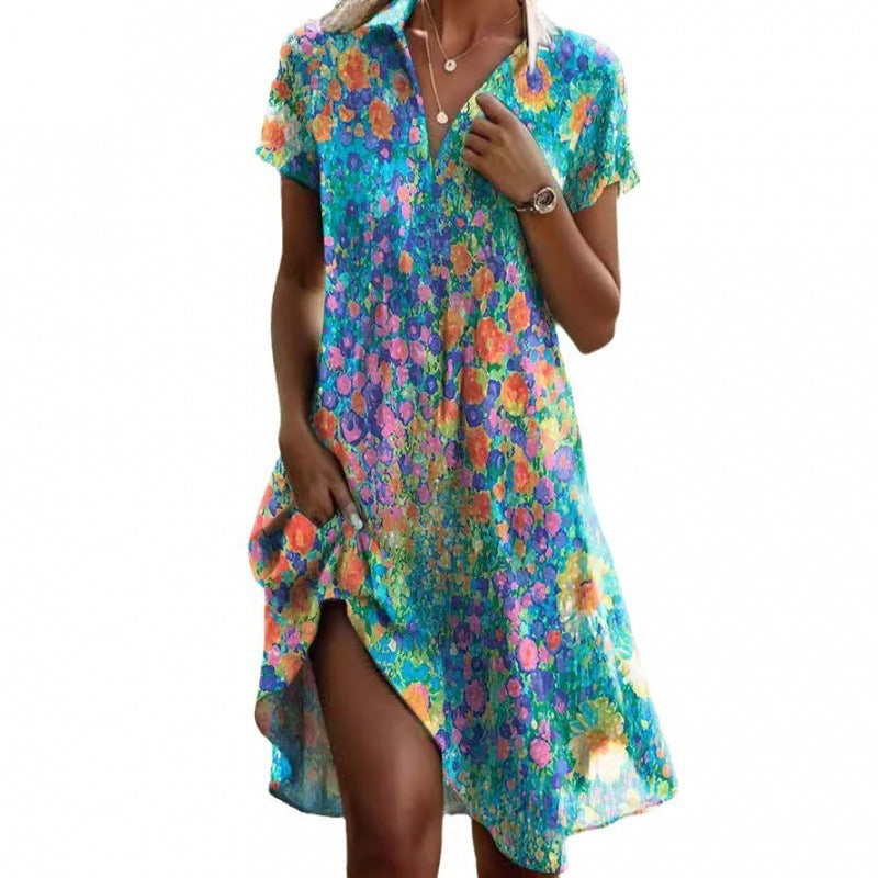 Damen Sommerkleid mit floralen Mustern R&B