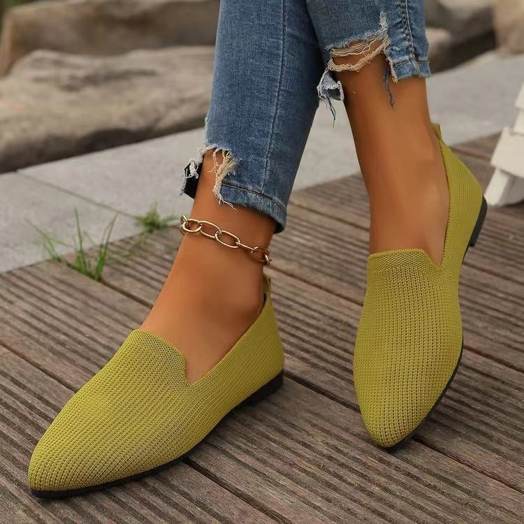 Damen Atmungsaktive Slip-On Ballerinas aus flexiblem Mesh-Material