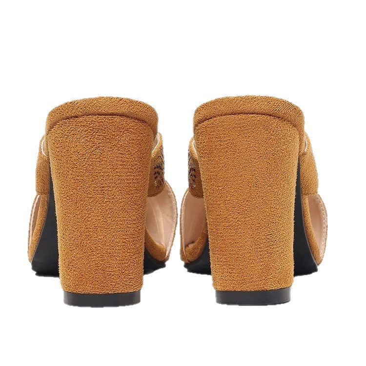 Damen Mules mit funkelnder Dekoration R&B