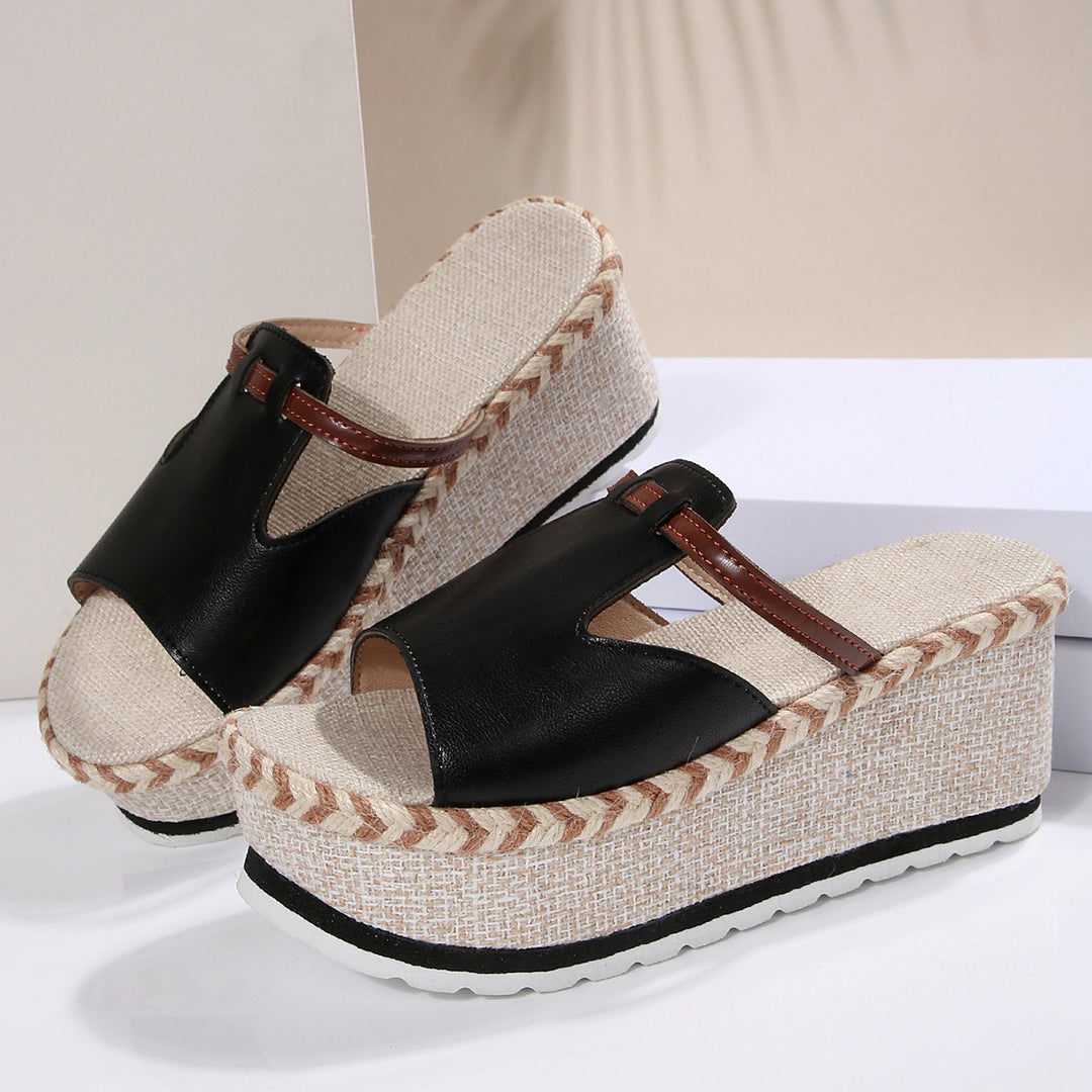 Damen Wedge-Pantoletten mit stylischem Riemendesign und komfortablem Fußbett R&B