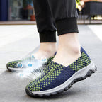 Unisex nan geflochtene elastische Slipper mit leichter dämpfender Sohle R&B