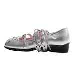 Damen Ballerinas mit modischem Riemchen-Design und Glanz-Finish R&B