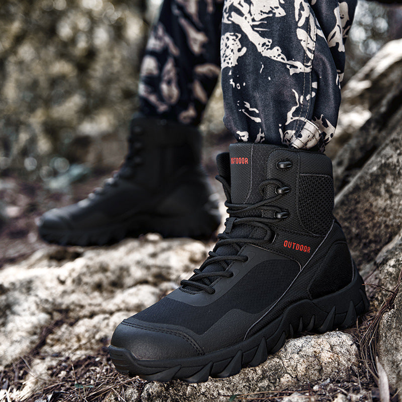 Herren Hochwertige Outdoor-Wanderstiefel mit rutschfester Sohle und atmungsaktiver Membran R&B