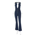 Damen Overall mit raffiniertem Ausschnitt und Schlaghose R&B