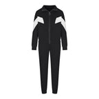 Damen nan athletisches Trainingsset mit Ring-Zipper, eingesetzten Taschen und kontrastierenden Arm-Panels R&B
