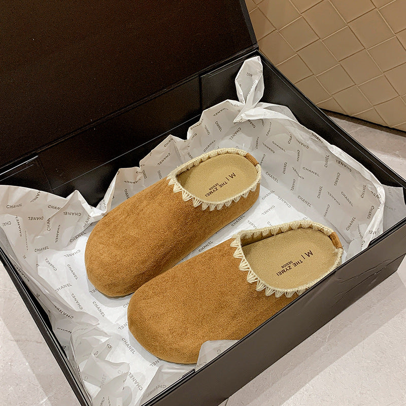 Damen Komfortable Filzclogs mit elegantem Riemen und weichem Innenfutter R&B