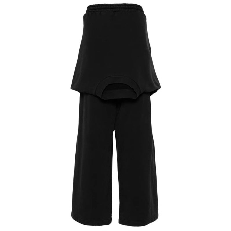 Damen Oversized Freizeithose mit seitlichen Einsätzen und elastischem Bund R&B