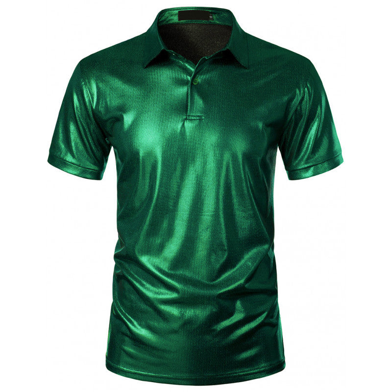 Herren Sport Polo-Shirt mit glänzender Oberfläche und atmungsaktiver Funktionalität R&B