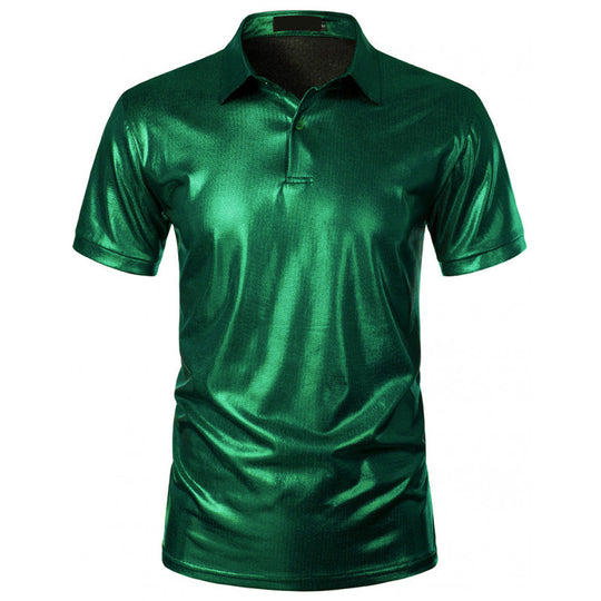Herren Sport Polo-Shirt mit glänzender Oberfläche und atmungsaktiver Funktionalität R&B