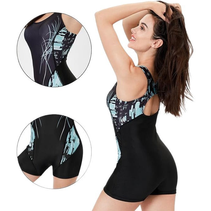 Damen Sportlicher Einteiler-Badeanzug R&B