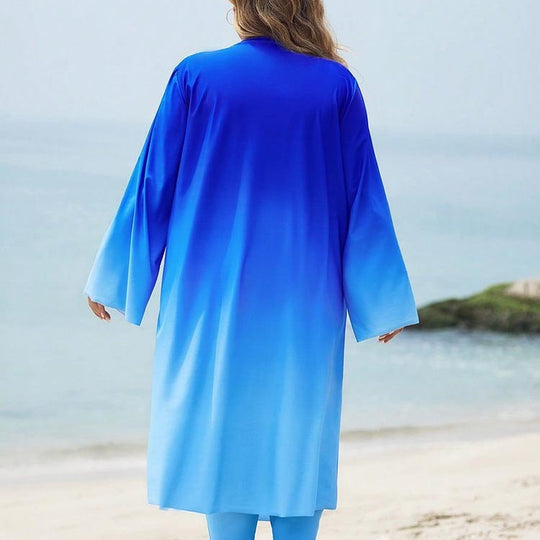 Damen Langer, lässiger Strandanzug mit elegantem Farbverlauf R&B