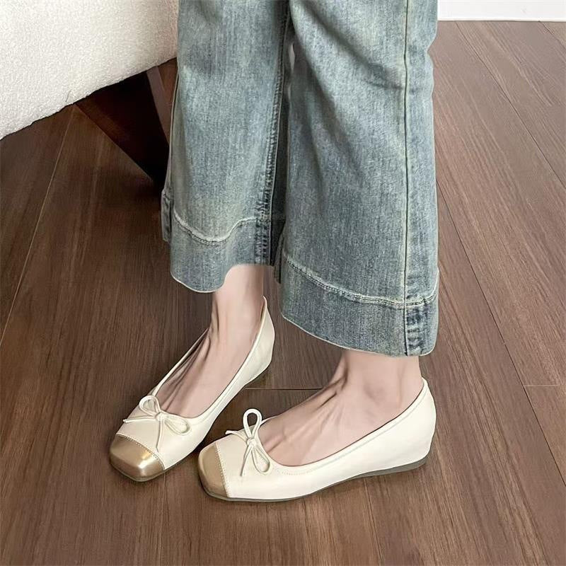 Damen Ballerinas mit modischem Schnürdetail und eleganter Zusatzapplikation R&B