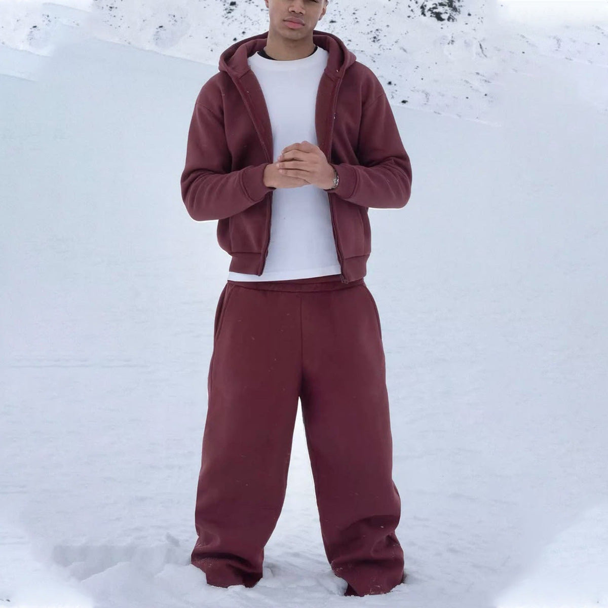 Herren nan Oversize Zip-Hoodie und Relaxed Sweatpants Set Redlich & Becker