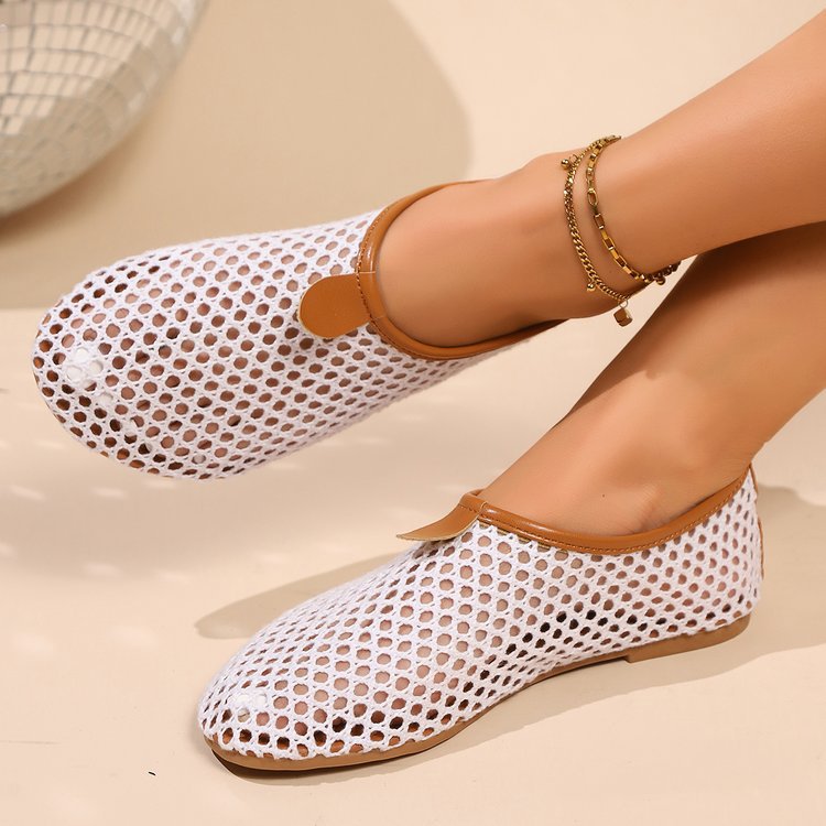 Damen Clogs mit buntem Netzdesign und rutschfester Sohle R&B