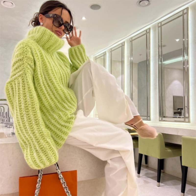 Damen Grobstrick Pullover R&B