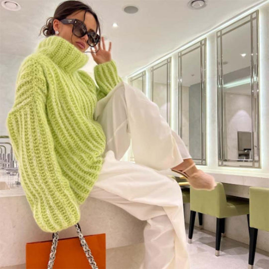 Damen Grobstrick Pullover R&B