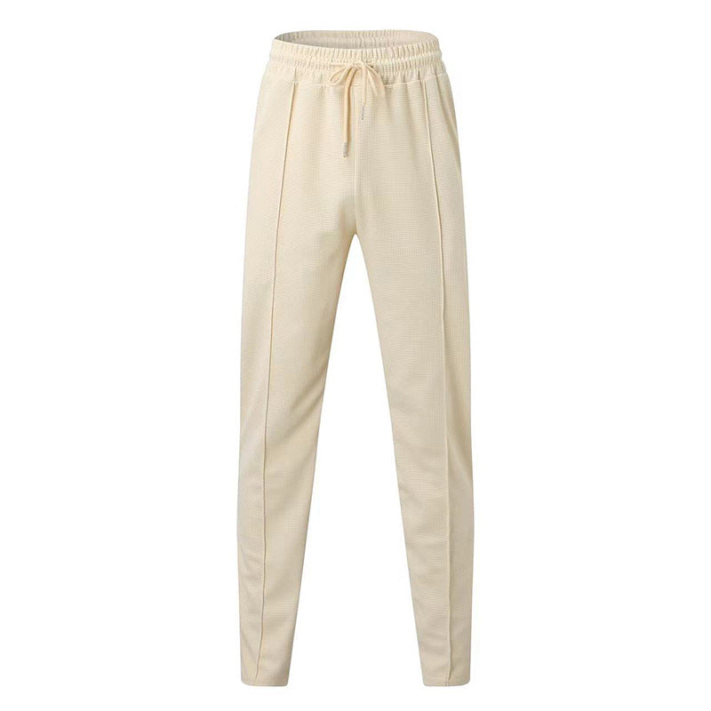 Damen bequeme Stretch-Jogginghose mit hohem Bund und Kordelzug R&B
