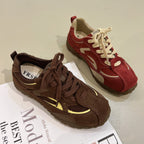 Damen Sportliche Wildledersneaker mit atmungsaktivem Mesh-Einsatz R&B
