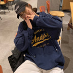 Damen Hoodie mit modernem Schriftzug und lässiger Passform