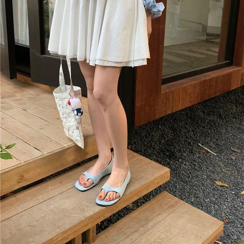 Damen Komfortable Zehentrenner-Sandalen mit weichem Obermaterial und modischem Design R&B