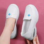Damen nan orthopädischer Komfort-Slipper mit sichtbarer Luftkammer im Fersenbereich und stoßdämpfender Plateausohle R&B