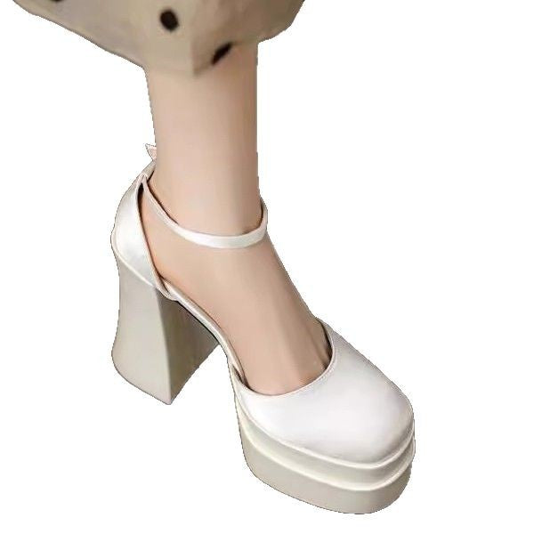 Damen Plateau-High-Heels mit schickem Riemen R&B