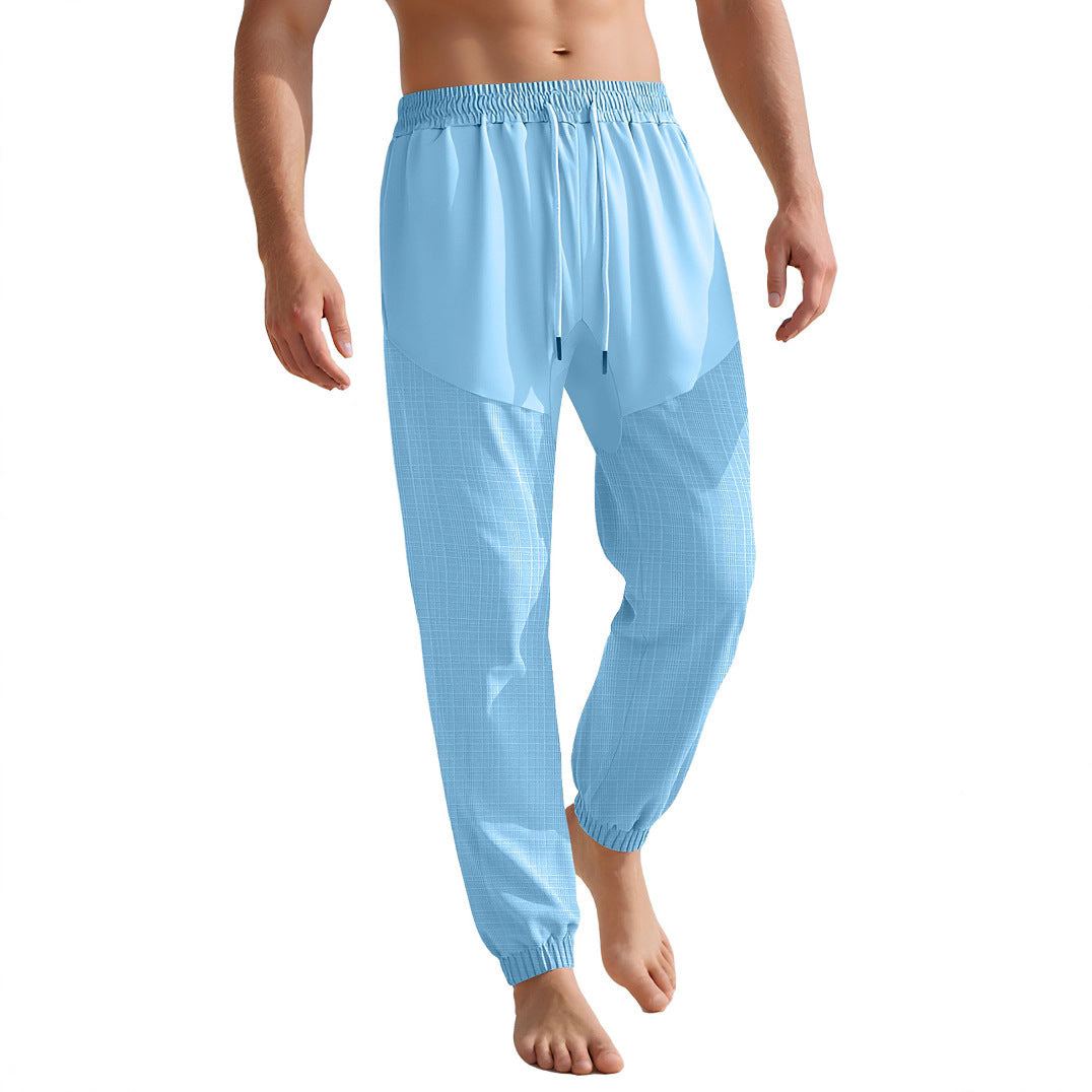 Damen sportliche Jogginghose mit elastischem Bund und strukturiertem Design R&B