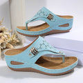 Damen Zehentrenner-Sandalen mit zierlichem Lochmuster und komfortabler Fußbettung R&B