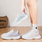 Damen nan atmungsaktiver Lightweight-Laufschuh mit dämpfender Wellen-EVA-Sohle und nahtlosem Mesh-Obermaterial R&B
