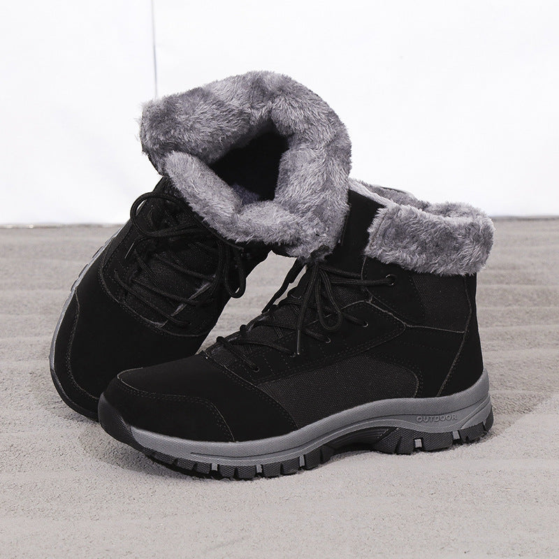 Damen gefütterte Winterstiefel mit rutschfester Sohle und isolierendem Kragen R&B
