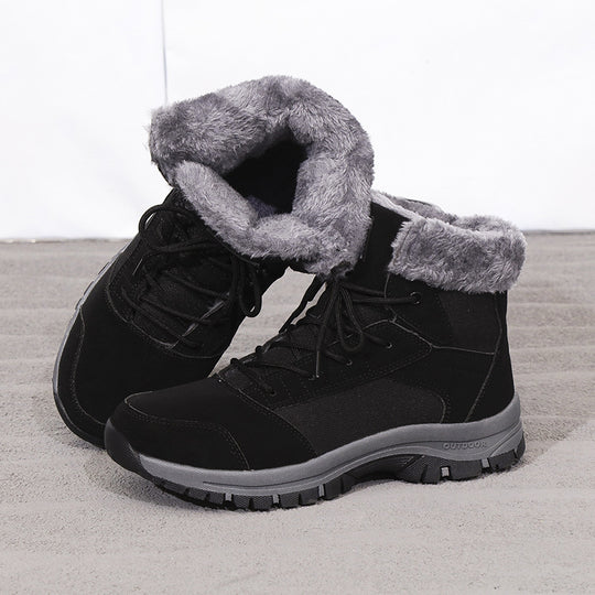 Damen gefütterte Winterstiefel mit rutschfester Sohle und isolierendem Kragen R&B