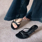 Damen Elegante und stilvolle Sling-Sandalen mit modischem Riemchen und hochkomfortablem Absatz R&B