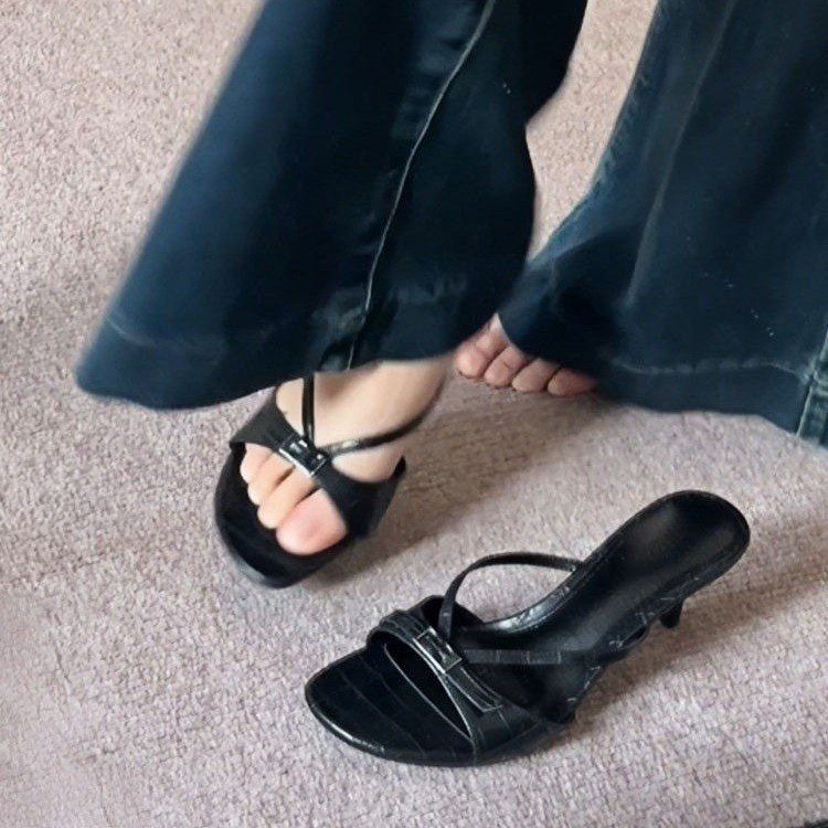 Damen Elegante und stilvolle Sling-Sandalen mit modischem Riemchen und hochkomfortablem Absatz R&B