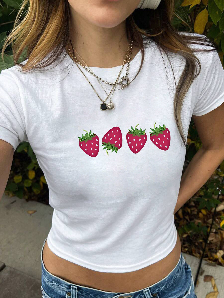 Damen Crop-T-Shirt mit kreativem Bärenmotiv und witzigem Spruch R&B