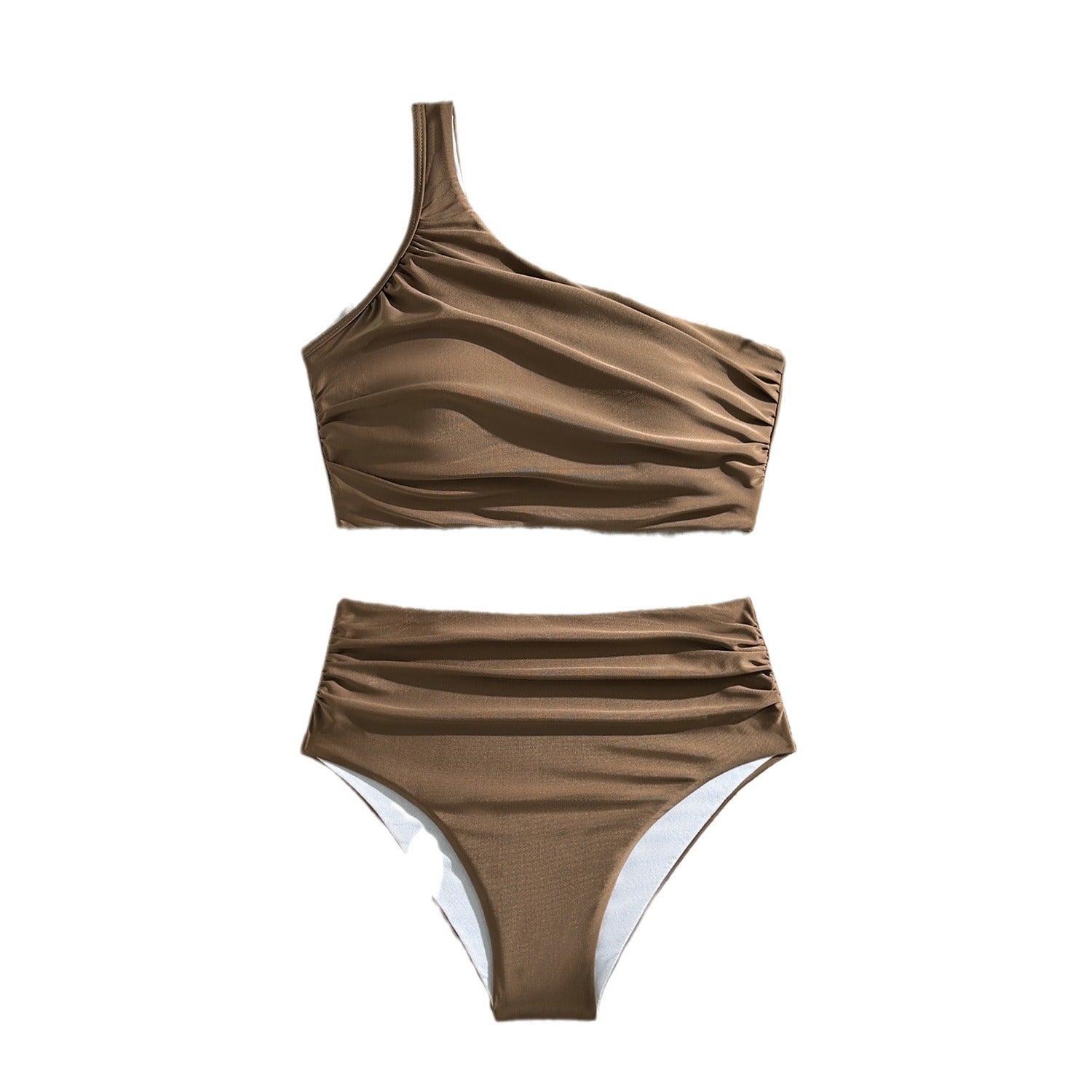 Damen Hochgeschnittenes Bade-Set mit asymmetrischem Oberteil R&B