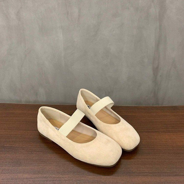 Damen elegante Mokassins mit modischem Riemchen und funkelnder Schnalle R&B