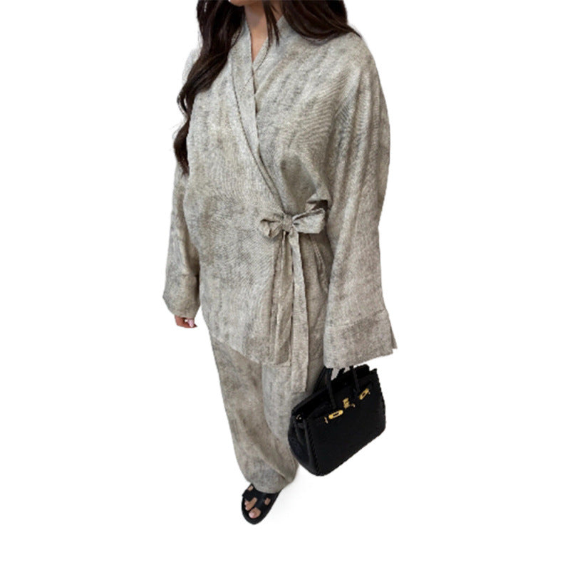 Damen Elegantes Jumpsuit mit taillierter Silhouette und lässigem Gürtel R&B