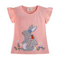 Mädchen T-Shirt mit niedlicher Hasenapplikation R&B