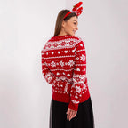 Damen Weihnachts-Pullover mit festlichem Motiv und kuscheligem Strick R&B