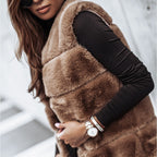 Damen Fleece-Weste mit trendigem Kragen und weichem Innenfutter R&B