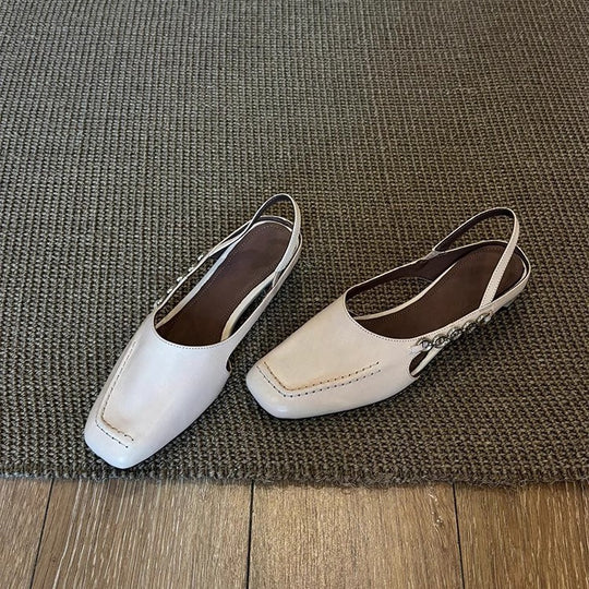 Damen Slingpumps mit eleganter Naht und modischen Schnallen R&B
