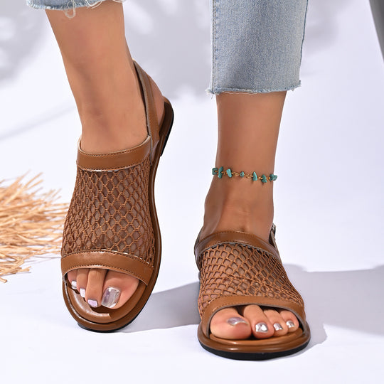 Damen Bequeme und luftige Sandalen mit Netzdesign und ergonomischer Fußbettung R&B