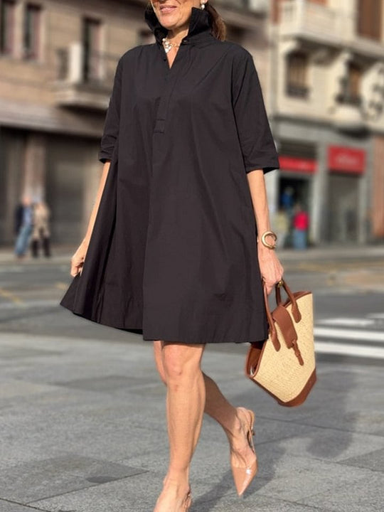 Damen Hemdblusenkleid in A-Linie von R&B