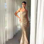 Damen Glitzerndes Kleid mit schmalem Schnitt und verführerischem Rückenausschnitt R&B