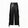 Damen Kunstlederhose mit Fransenbesatz R&B
